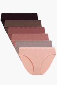 Atlantic 6CLP-010 figi high leg z wysokim stanem 6-pack, brąz/róż jasny/róż/brąz jasny/brąz ciemny/róż ciemny