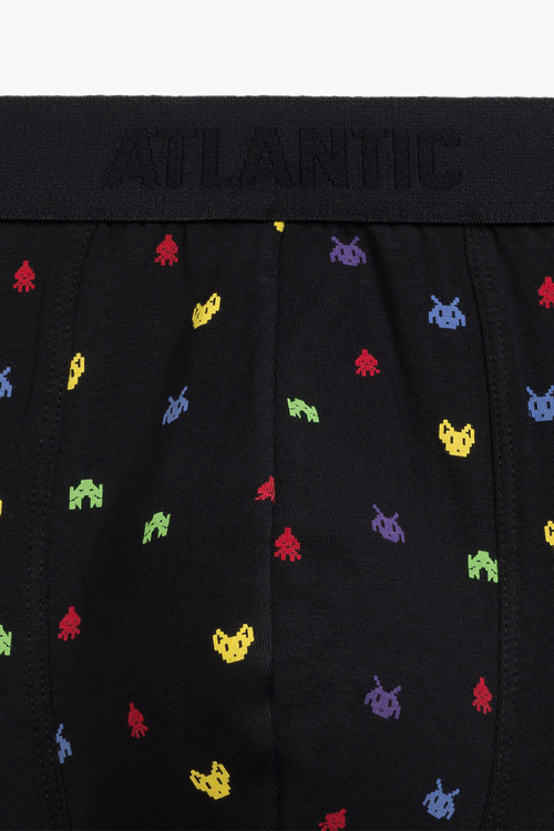 Bokserki Atlantic 3MH-054 3-pack czarny/grafitowy/czarny