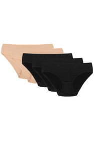 Figi Vivisence 4003 5-pack beżowy/beżowy/czarny/czarny/czarny 