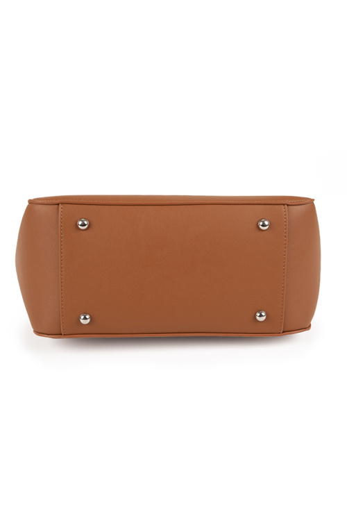 Vivisence T0017 torebka na ramię z zamkiem brown