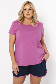  Nocna piżama Italian Fashion Ontega kr.r. kr.sp. amarant/granat