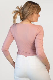 Babell Manati klasyczna bluzka z rękawem 3/4 różowy