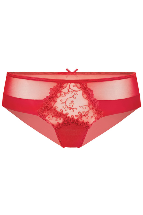 Le Vernis Romance LV-SZ20 szorty z tiulu i haftu czerwony