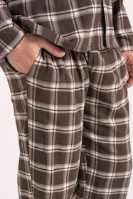 Moraj PDM5700-003 piżama flanelowa w kratę brown