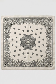 Vivisence S65-017 apaszka jedwabna paisley beżowy/czarny
