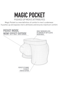 Atlantic 2MH-1200 bokserki 2-pack Magic Pocket dopasowane, zielony/brąz
