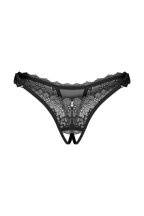 Stringi otwarte Obsessive Deina More crotchless thong black