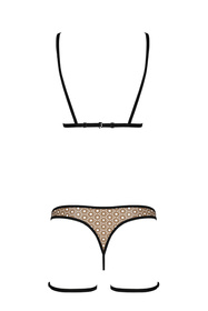 Nocna komplet biustonosz + stringi Passion Gabi set black