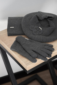 Rękawiczki Vivisence 7204 ciemnoszary