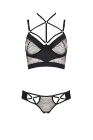Nocna komplet biustonosz + figi Casmir Lagerta set black 