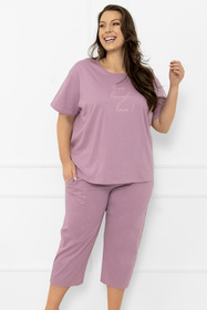 Piżama Italian Fashion Ksara kr.r. sp.3/4 wrzos