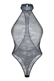 Obsessive Corrosis teddy body z wycięciami i golfem black