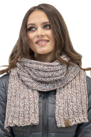 Komplet czapka+szalik Vivisence 7086Kmpl różowy