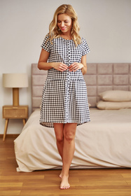 Nocna koszula Doctor Nap TCB.9444 black check