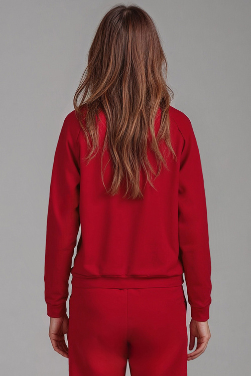 Vivisence 9004 bluza nierozpinana z okrągłym dekoltem czerwony