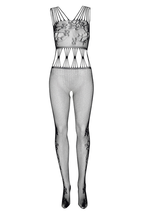 Beauty Night Miranda BN6615 bodystocking z otwartym krokiem black