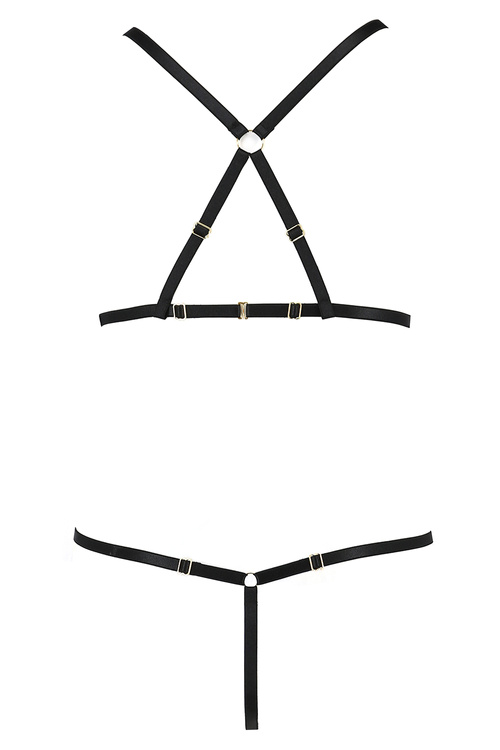 Nocna komplet biustonosz + stringi Passion Armanda set black