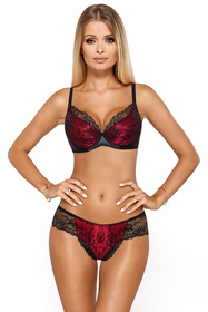 Biustonosz push-up PariPari Catherine III black-red