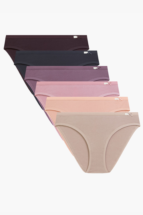 Atlantic 6CLP-002 figi 6-pack sportowy krój, róż/brąz/kawa jasna/ecru ciemny/róż/szary