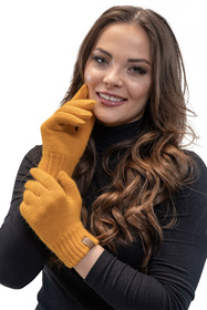 Komplet czapka+komin+rękawiczki Vivisence 7014 Kmpl+R miodowy