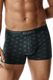 Atlantic bokserki 3 pack dopasowany krój i szeroka guma, granat/indygo/grafit