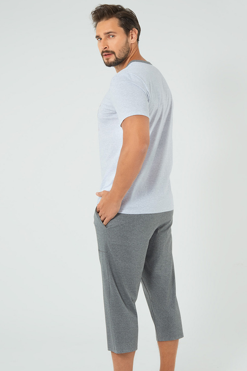 Piżama Italian Fashion Junak kr.r. sp.3/4 j.melanż/śr.melanż 