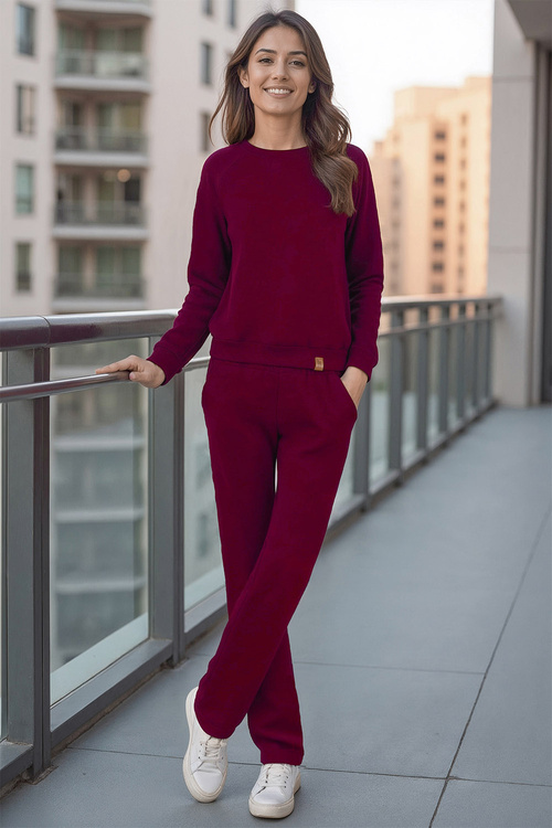 Komplet bluza+spodnie Vivisence 9205kmpl bordowy