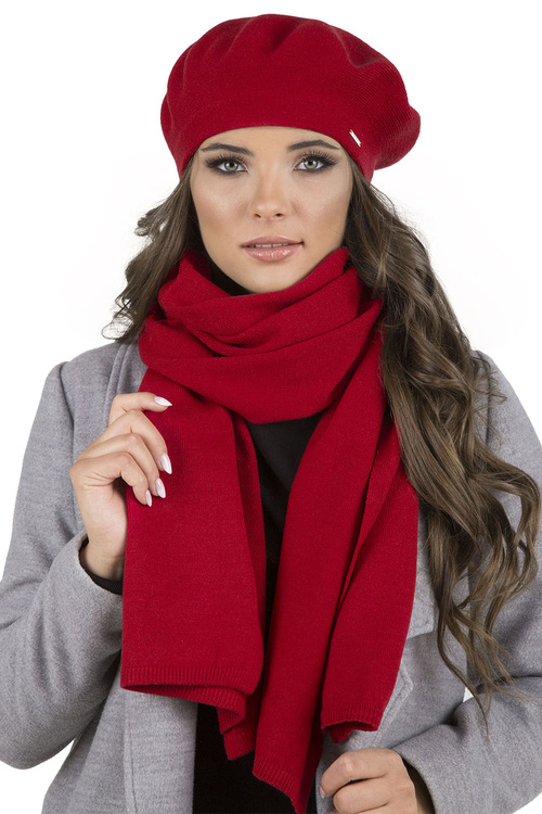 Vivisence 7005 Nakrycie głowy beret, czerwony