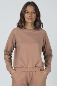 Vivisence 9004 bluza nierozpinana z okrągłym dekoltem beżowy