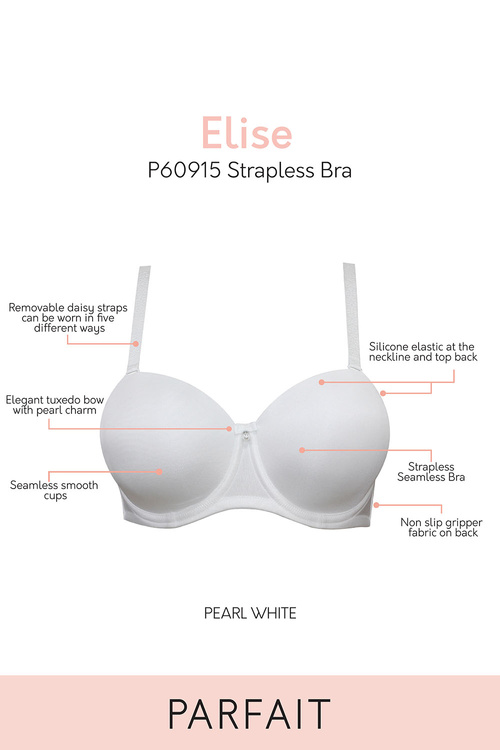 Biustonosz bardotka Parfait P60915 Elise pearl white
