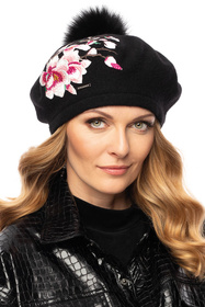Vivisence 7067 Nakrycie głowy beret, czarny