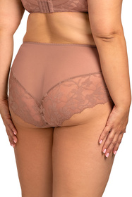 Nessa Ana N02 wysokie figi z koronkowymi panelami beż