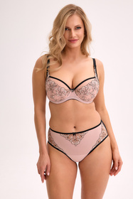 Biustonosz półusztywniany Gaia 1332 Xenia różowo-czarny