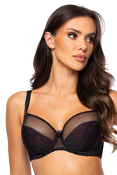 Biustonosz miękki PariPari Laila black-red