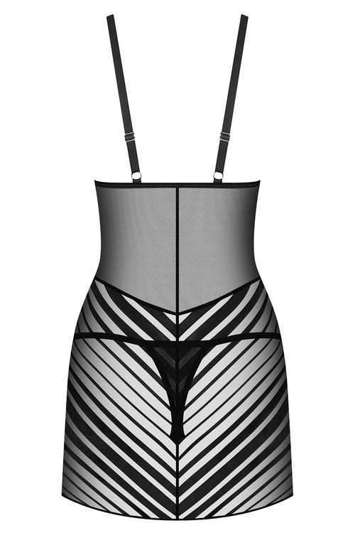 Obsessive Lune Bellis koszulka nocna w paski black