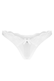 Obsessive Weddya 3 pcs set komplet biustonosz i stringi z paskami white