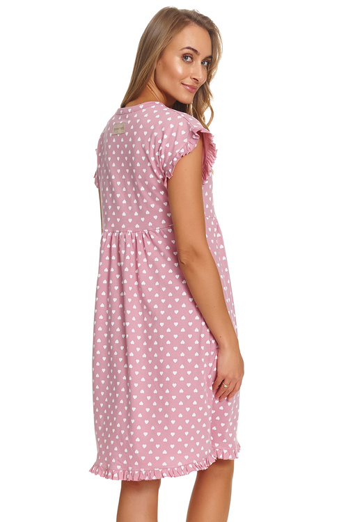 Doctor Nap TCB.7455 koszula nocna bawełniana rozpinana hearts