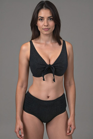 Kostium kąpielowy biustonosz miękki Vivisence 3202 czarny-błysk