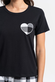 Moraj PDD4100-015 piżama damska krótki rękaw i szorty black