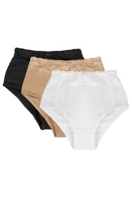 Wysokie figi Mitex Eva 3-pak biały/beż/czarny