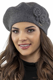 Vivisence 7037 Nakrycie głowy beret, ciemnoszary