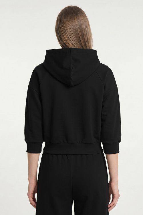 Vivisence 9008 bluza nierozpinana z kapturem czarny