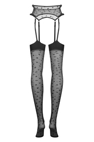 Obsessive Isinne pończochy z pasem jednoczęściowe black