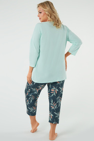 Piżama Italian Fashion Julietta r.3/4 sp.7/8 pistacja/druk