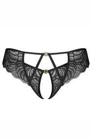 Obsessive Divienne stringi otwarte koronkowe black