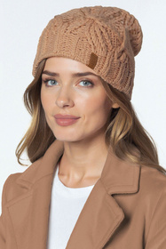 Komplet czapka+szalik Vivisence 70112Kmpl beżowy