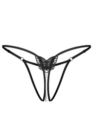 Obsessive Isseme stringi otwarte z koralikami black