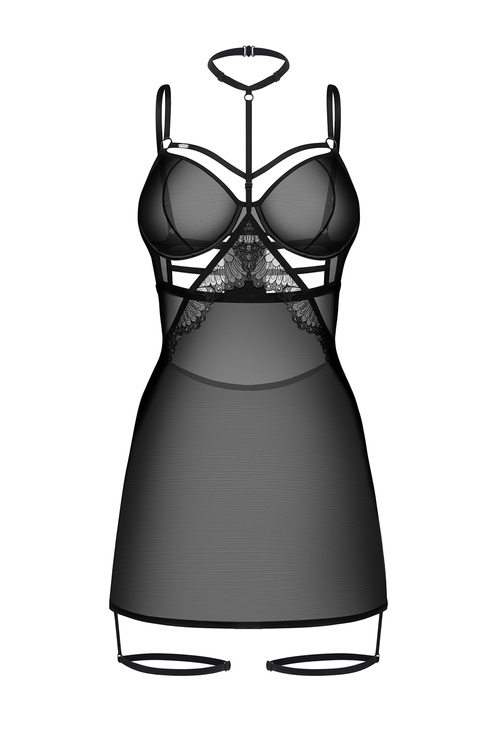 Nocna koszulka Obsessive Arrowel chemise black