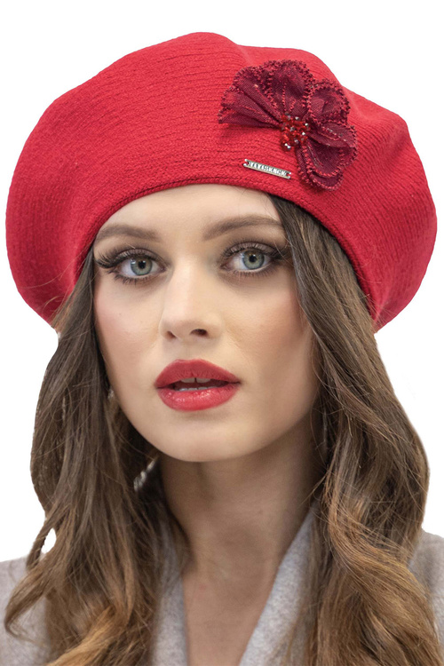 Vivisence 7036Kmpl Komplet beret+szalik, czerwony