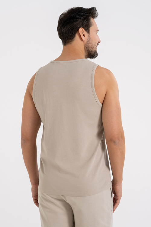 Moraj koszulka bez rękawów Regular Fit beige